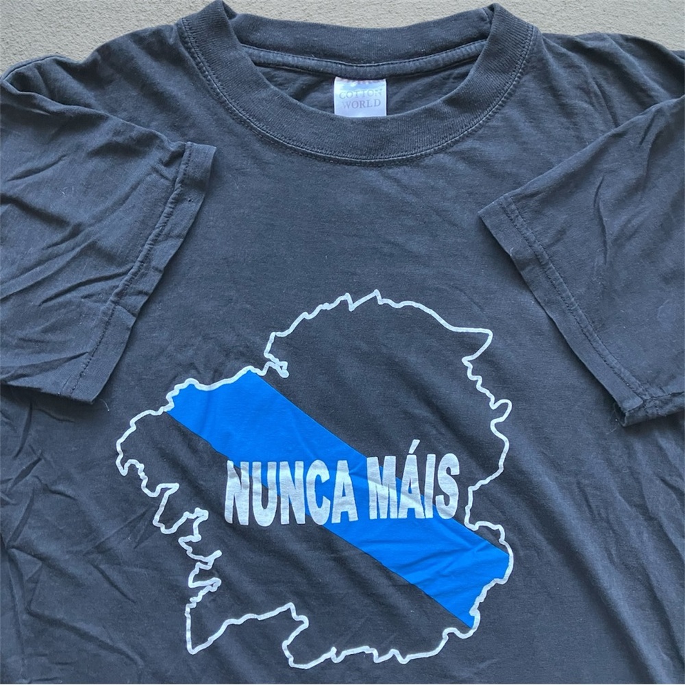 Vintage Nunca Máis Tee Shirt Spain environmental protest group 2000s Y2K VTG